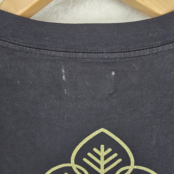 Camp Aspen Snow Leaf T- Shirt Mens Size Large Black NWT Streetwear - Picture 5 of 8